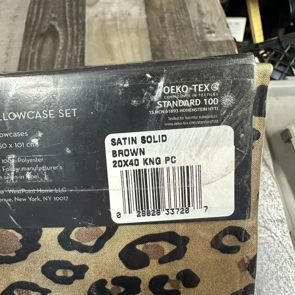 Martex‎ Elegance King Set Of 2 Pillowcases Cheetah VTG 90s New Animal Satin